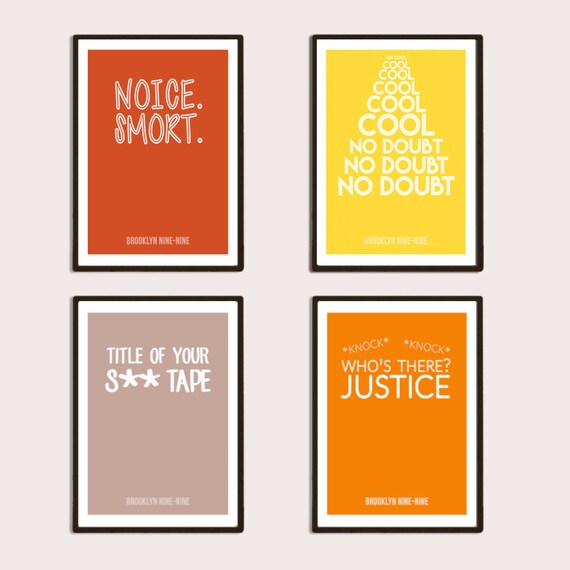 Brooklyn Nine Nine 4 Pack Posters Print Digital Download Etsy Brooklyn Nine Nine 4 Pack Posters Print Digital Download Etsy