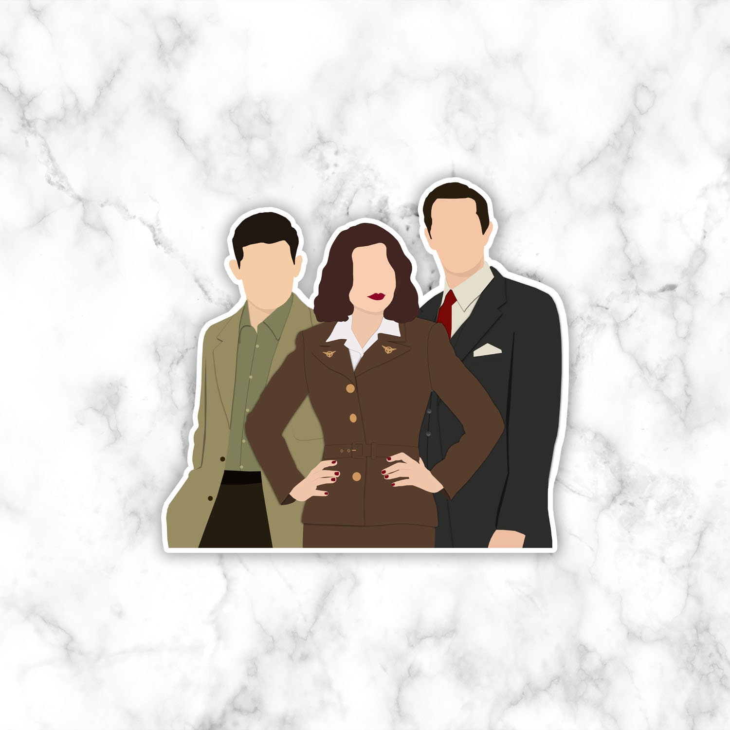 Agent Peggy Carter Cast Sticker Laptop Sticker Decal Etsy Agent Peggy Carter Cast Sticker Laptop Sticker Decal Etsy