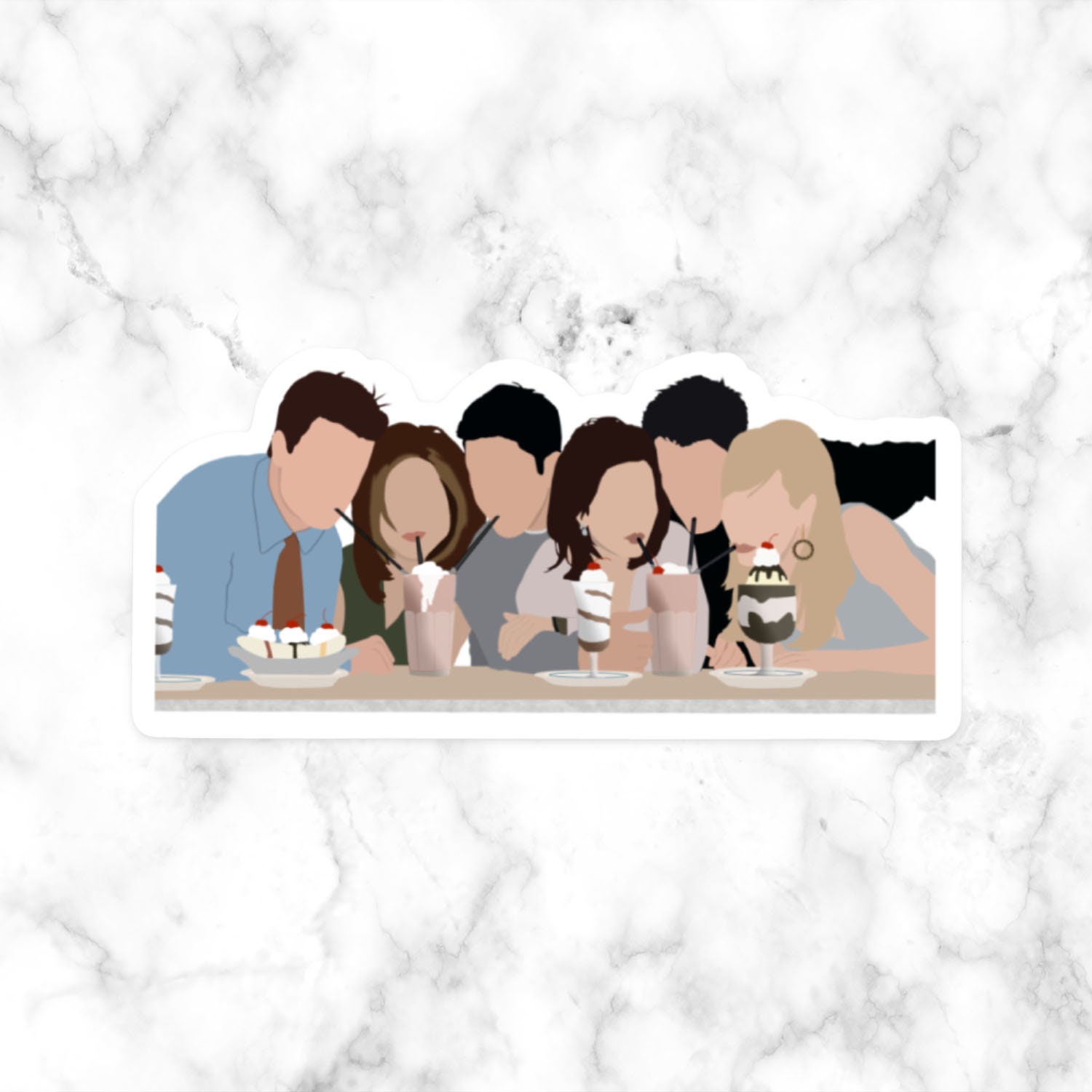 Friends Sticker Cast Laptop Sticker Decal Stickers Etsy