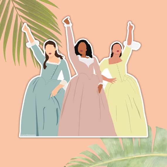 schuyler sisters sticker hamilton waterproof laptop etsy