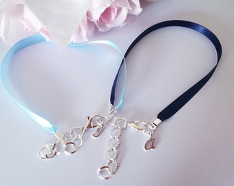 Something Blue Initial ribbon Anklet Brides Gift Wedding only 1 supplied