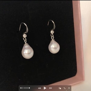 Edison Pearl Drop Earrings, Bridesmaid Jewelry, Gift for women , Bridal Wedding Jewelry,