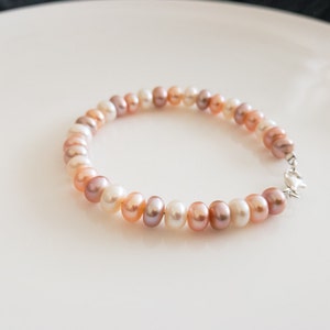 Multi-Color Freshwater Pearl Bracelet: Sterling Silver Jewelry
