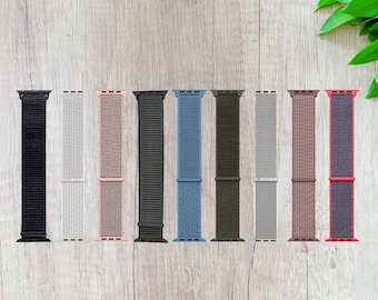 Nylon Apple Watch Band, Apple Watch Strap, Apple Watch Band Velcro, Apple Watch band Series 8 Sport, Sport Apple Watch, Fits ALL Apple Watch