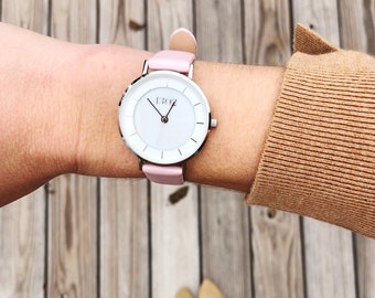 Silver Watches for Women, Petite 32mm Case, Mother of Pearl Watch Women, Womens Watch, Gift for Mom, Mothers Day Gift, Best Gift for Mom