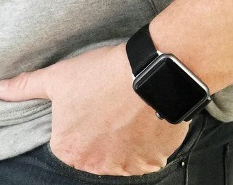 Compatible Apple Watch Band, Mens Leather Watch Band, Men's Watch Band, Gift for Dad, Smart Watch Band, Gifts for Dad, Father's Day
