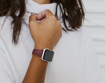 Women's Watch Band Women Designer, Compatible Apple Watch Band, Leather Watch Band, Watch Band Women, 42/41/40/44/45/49mm Ultra, Slim, Gift