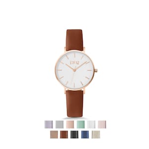 Womens Watch 32mm Petite, White Textured Dial, Stainless Steel, Watch Women, Watches for Women, Montre Femme Or Rose, Armbanduhr Damen