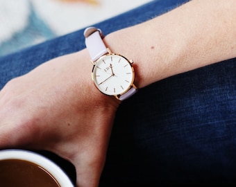 Watches for Women, Womens Watches, Womens Watch, Leather Watch band, Wrist Watch, Petite, 32mm, Rose Gold Watch, Gift for Her, Watch