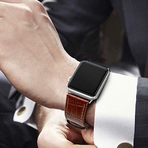 SALE! NEW 1302 Alligator Print Apple Watch Bands 38mm, 42mm Genuine Leather, Apple Watch Strap 38mm, 40mm, 42mm, 44mm Unisex, Men, Women