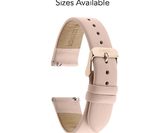 20mm Leather Watch Band, Quick Release Replacement Strap for Smart Watches & Traditional Watches, Fits 12mm 14mm 16mm 18mm 20mm, 22mm