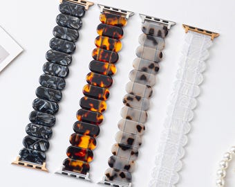 Watch band Women, Stretch Resin Watch band, 40mm, 42mm, 41mm, Gift for Her, Gift for Mom, Gift for Wife, Elastic