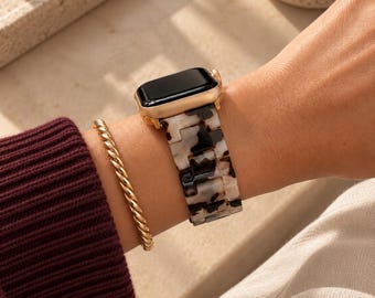 Correa de resina para reloj, correa para mujer, compatible con Apple Watch, 42 mm, 41 mm, 40 mm, 38 m, ligera, regalo para ella, Serie 12