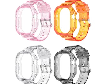 Correa de reloj, Correa de reloj para mujer de 41 mm, 45 mm, Correa completa con estuche, Correa de reloj de silicona, Regalo para ella, Correa deportiva