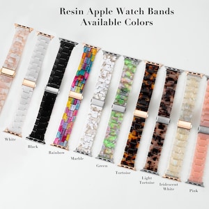 レディース腕時計バンド、樹脂製腕時計バンド、Apple Watchバンド（女性用、40mm、38mm、41mm）対応、樹脂製腕時計ストラップ、彼女やお母さんへのギフト 画像 2