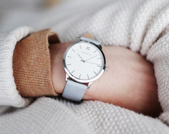 Birthday Gift for Women, College Student Gift, Wrist Watch, Gift for Her, Girlfriend Gift, Silver Watch, Minimalist Watch, Ladies Watch