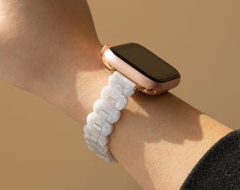 Women's Watch band, Slim Resin Watch band, Compatible Apple Watch band Women, 40mm, 38mm, 41mm, iWatch Band, Resin Watch Strap, Gift for Her