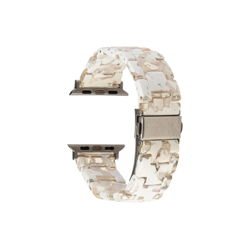 レディース腕時計バンド、樹脂製腕時計バンド、Apple Watchバンド（女性用、40mm、38mm、41mm）対応、樹脂製腕時計ストラップ、彼女やお母さんへのギフト Marble