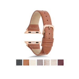 Slim Apple Watch Accessories, Fits 38/40/41/42/44/45/Ultra, Custom Apple Watch Band for Women, Apple Watch Band, Leather Apple Watch Band