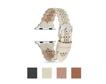 Compatible with Apple Watch Band, Women's Watch Bands, Lace Leather Band, Watch Band Women, 42mm, 38mm, 40mm, 41mm, Series 11, Gifts for her