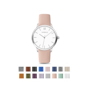 Silver Watch for Women, Womens Wrist Watch, Birthday Gift for Her, Unique, Gift for Wife, Wife Gift, Mom Gift, Gift for Mom, Leather Watch