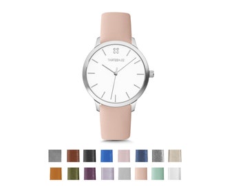 Silver Watch for Women, Womens Wrist Watch, Birthday Gift for Her, Unique, Gift for Wife, Wife Gift, Mom Gift, Gift for Mom, Leather Watch