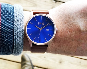 Reloj de hombre, reloj de cuero para hombre, reloj para hombre, reloj para hombre, reloj negro para hombre, reloj de lujo para hombre, reloj de 42 mm para hombre