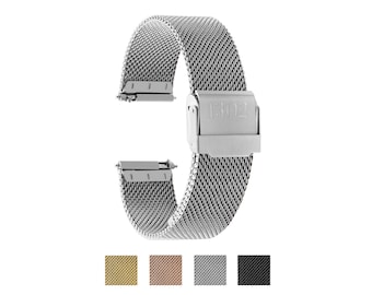 Stainless Steel Milanese Mesh Bracelet Replacement Watch Strap, Womens Watch Strap, Metal Watch Band, 14mm, 16mm, 18mm, 20mm, 22mm Strap