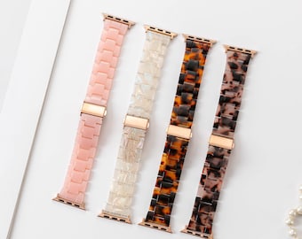 Apple Watch band Women, Resin Apple Watch band, Apple Watch band, 40mm, 42mm, 41mm, iWatch Band, Gift for Her, Gift for Mom, Gift for Wife
