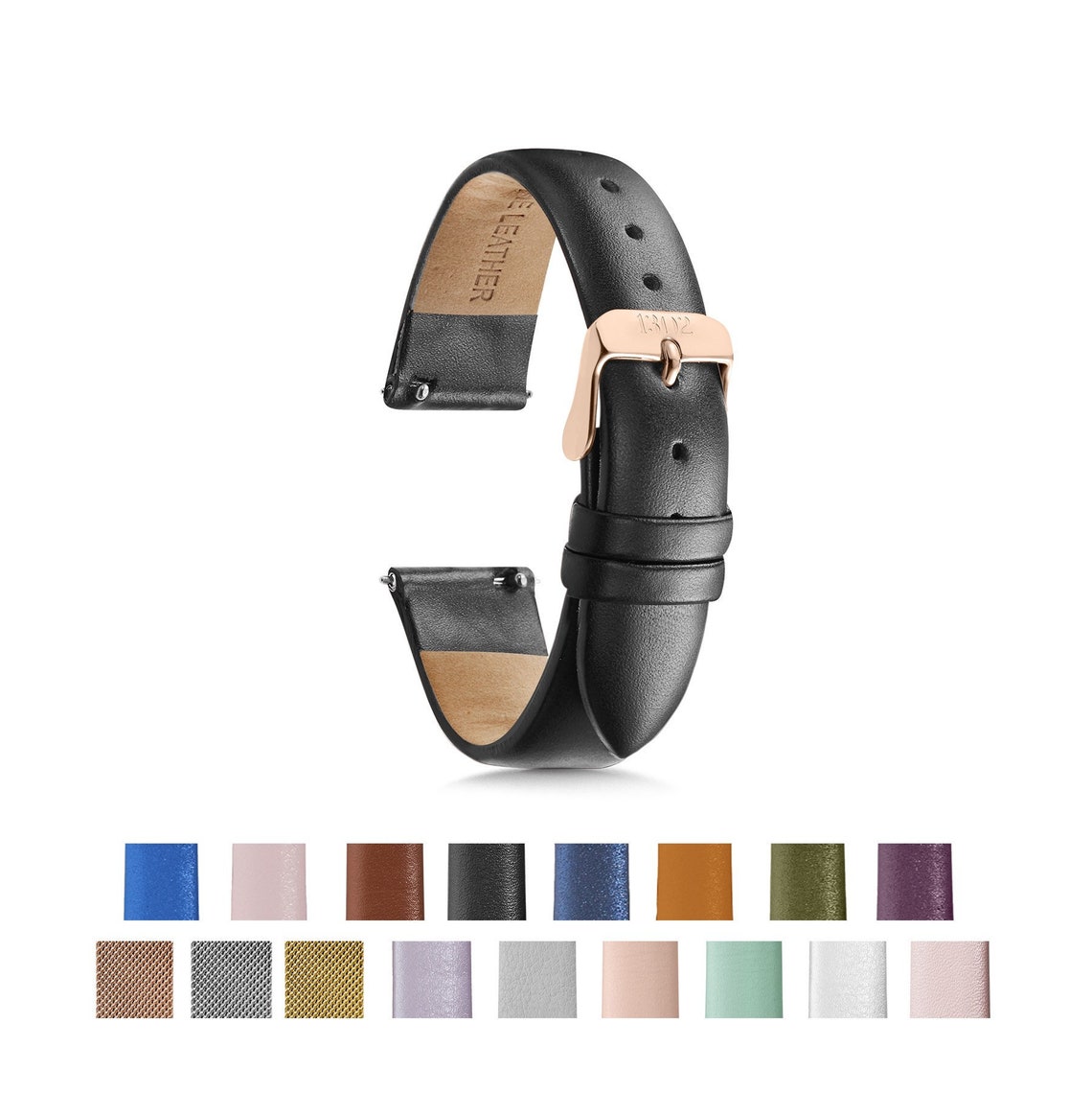 Watch Band Womens Leather Watch Strap 14mm 16mm 18mm 20mm Etsy