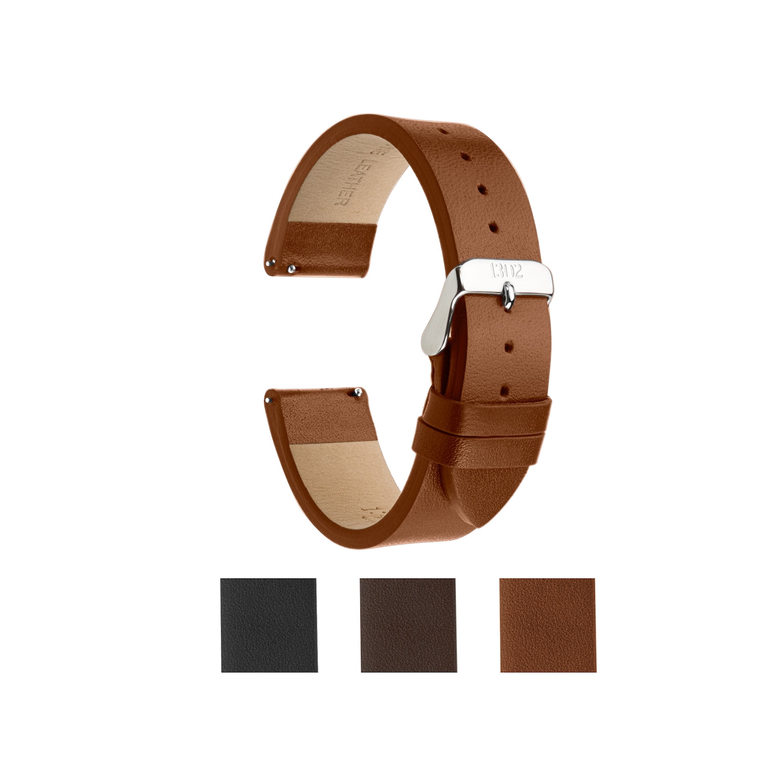 Brown Leather Watch Strap Mens Watch Strap 20mm 22mm Watch Etsy