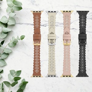 Womens Slim Apple Watch Straps, Lace, Apple Watch Band 42mm/38mm/40mm/41mm, Apple Watch Band Women, Strap Apple Watch band Leather, Series10