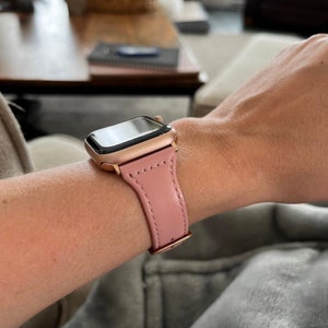 Apple Watch Band Women, Apple Watch Band 40mm, Apple Watch Band 42mm/41mm/40mm/38mm/44mm/45mm, Leather Watch Strap, Gift for Her, Slim Band
