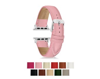 Womens Watch Band, Watch Band 40mm, Fits Series 11/10/9/8/7/6/5/4/3/2/1/SE/Ultra, 41mm, 42mm, Leather Bands, Compatible with Series 11 Watch