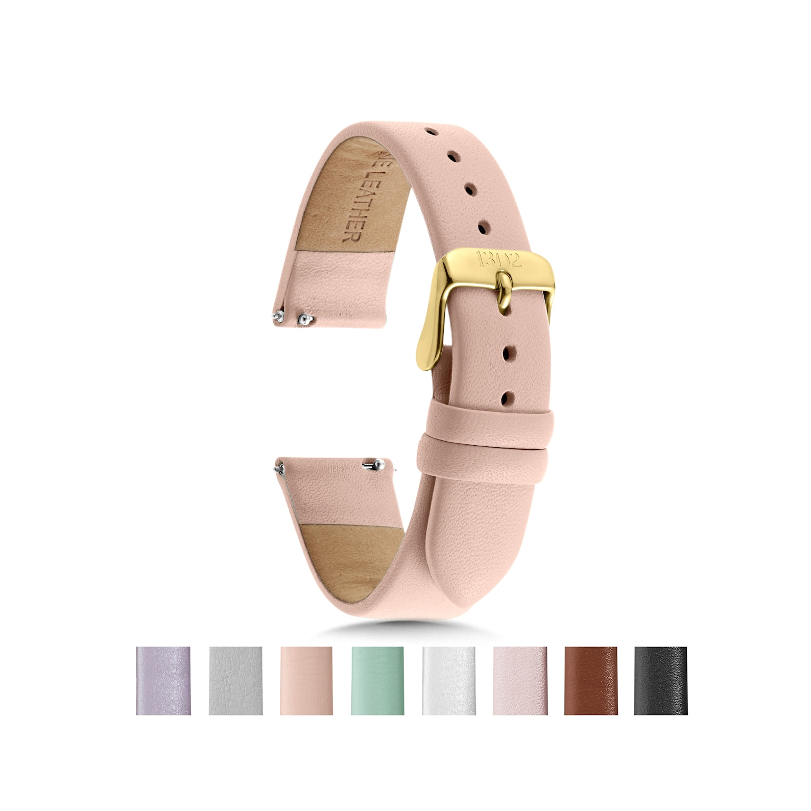 Best Looking Budget Leather 18 mm Watch Band 0231SX-PINK_K0027623 main image 1