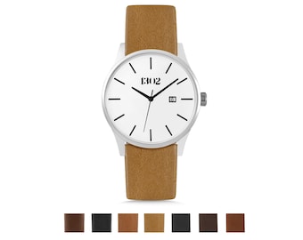 Mens Watch, Watches for Men, Mens Leather Watch, Silver Watch, Minimalist Watch, Watch for Men, Watch for Men, Mens Watches, Gift for Him