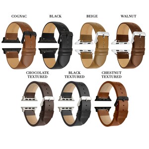 Compatible Apple Watch Band, Mens Leather Watch Band, Watch Band 46mm, Watch Band, Watch Band Leather, Watch Band 45mm, Gifts for Dad image 3