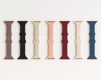 Damarmband, Klockarmband Dam, 42/41/40/38 och 46/45/44/42, iWatch-armband, Silikonarmband, Present till henne, Quiltat armband