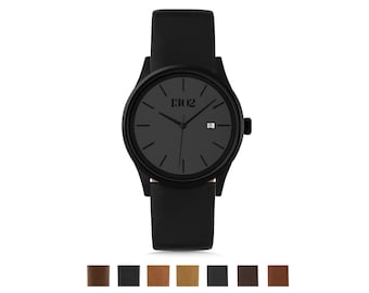 Gifts for Him, Best Gifts for Him, Christmas Gifts for Him, Gift for Him, Mens Watches, Black Mens Watch, Watch Men, Leather Watch Men, Gift