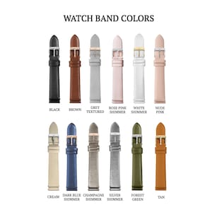Leather Watch Band, 20mm Watch Band, Womens Watch Strap, 18mm, 16mm, Watch Band, 14mm Replacement Watch Band, Watch Strap, 12mm