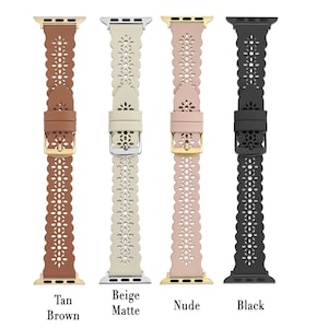 Compatible iWatch Band, Apple Watch Band, Lace Leather, Apple Watch Band 38,40,41,42,44,45, Apple Watch Band Women, Series 1-4,5,6,7,8,9,10