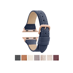 Leather Apple Watch Band, Apple Watch Accessories, Slim Apple Watch Band 42mm, 41mm, 40mm, 46mm, 44mm, Custom Apple Watch Band for Women