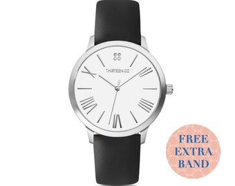 Womens Watch, Ladies Watch, Wrist Watch, Silver Watch Women, Black Watch, Gift for Girlfriend, College Student Gift, Best Selling Items