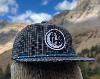 Ski Moon Nylon Grid Hat - Black