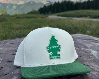 Telluride Tree Canvas Hat - White/Green
