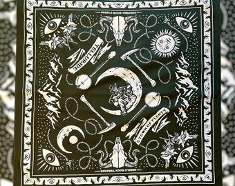 Telluride Cowboy Moon Bandana - Olive