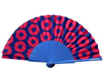 Fishman Donut Hand Fan Blue