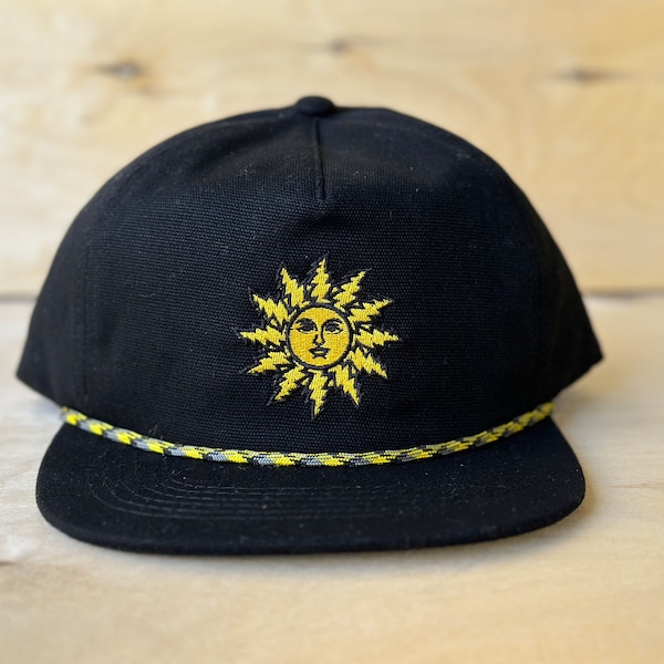 Orange Sunshine Bolt Canvas Hat