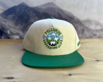 Telluride Listening Club Canvas Hat - Ivory / Green