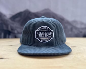Telluride Free Box Corduroy Hat - Gray
